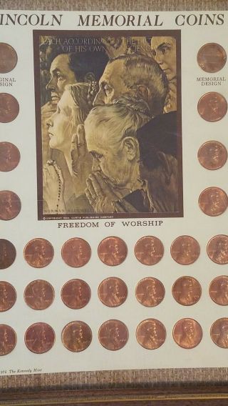 1974 The Kennedy,  Lincoln Memorial Coins: Freedom of Worship,  Pennies 5