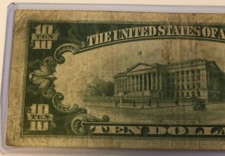 1929 The First National Bank Of Gettysburg Penn.  National Currency $10 Note 6