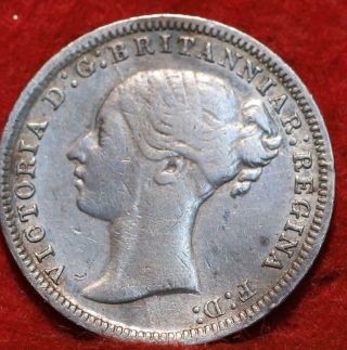 1874 Great Britain 3 Pence Silver Foreign Coin