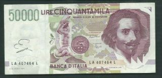 Italy 1992 50000 (50,  000) Lire P 116a Circulated