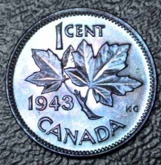 Old Canadian Coin 1943 - One Cent - George Vi - Gorgeous Coin - Wwii Era