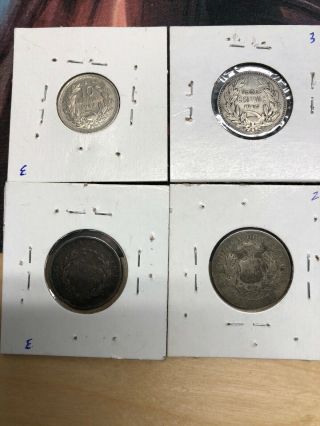 chile coins 1835 Medio Centavo 1892 20 Centavo 1907 20 Centavo 1938 10 Centavos 2