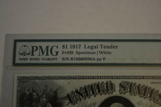 Money USA $1 Dollar 1917 Legal Tender PMG FR 39 Graded 64 EPQ 10