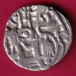 Afghanistan - Horse Man & Bull - Samant Dewa - Hindu Shahi - Rare Silver Coin Ck23