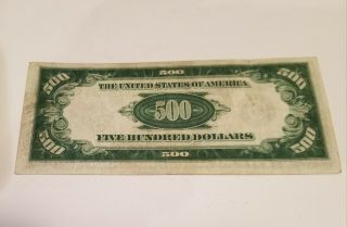 1934A $500 CHICAGO (G) LIGHT GREEN SEAL 3