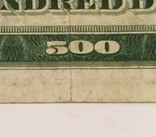 1934A $500 CHICAGO (G) LIGHT GREEN SEAL 4