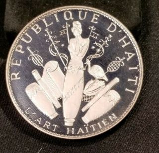 Haiti 1969 25 Gourdes Proof Silver Coin With Ogp And