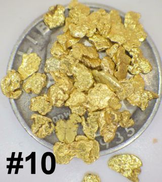 Gold Nuggets 3,  Grams Placer Alaska Natural 10 Jewelers Overlay Dw Creek Hi