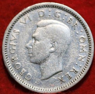 1942 Great Britain 3 Pence Silver Foreign Coin