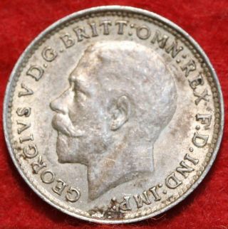 1918 Great Britain 3 Pence Silver Foreign Coin