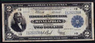 JC&C - Fr.  773 Series 1918 $2 FRBN Minneapolis 