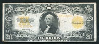 Fr.  1187 1922 $20 Twenty Dollars Gold Certificate Currency Note Very Fine,