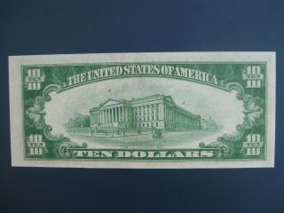 1934 USA/UNITED STATES OF AMERICA $10 SILVER CERTIFICATE BANKNOTE UNC 2