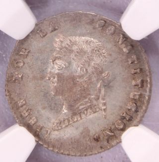 Bolivia 1858/7 Pts Fj Silver 1/2 Sol Ms 64 Ngc Top Pop Finest Known Rare 048e