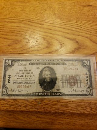 1929 $5 National bank of Charleston SC Charter 2044 5
