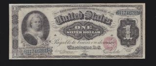 Us 1886 $1 Silver Certificate Ornate Back Fr 215 Vf (- 281)
