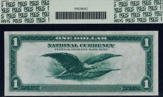Fr.  739 1918 $1 Federal Reserve Bank Note Kansas City PCGS 63PPQ 2
