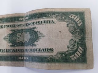 $500 FIVE HUNDRED DOLLAR BILL - Series 1934A - Federal Reserve Note - Atlanta,  GA 5