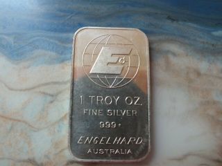 Engelhard 1 Oz Silver Bar (3rd Series Australia) Smaller (g) 500 Minted