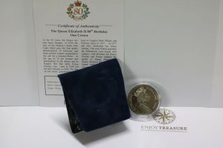 Gibraltar Proof Crown 2006 Qeii 80 Years A60 Cg16