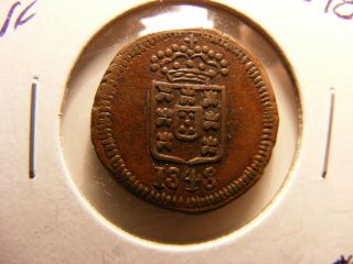 Portuguese India 1848 6 Reis,  Km 259,  Vf