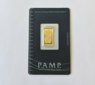 Gold Bar 2.  5 Gram Pamp Suisse In Assay