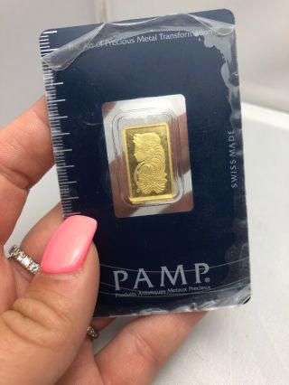 2.  5 Gram Pamp Suisse 24k Gold Bar.  9999