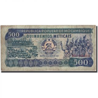 [ 570146] Mozambique,  500 Meticais,  1989,  Km:131c,  1989 - 06 - 16,  Vf (20 - 25)