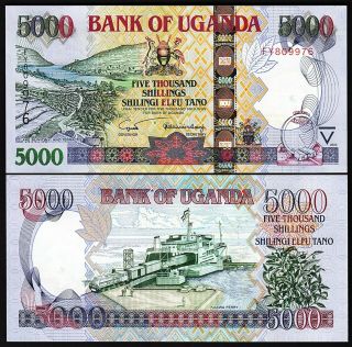 Uganda 5000 Shillings,  2005,  Unc,  P - 44b