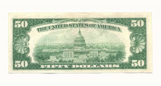 Series 1934 D $50 Federal Reserve York Star Note Choice AU 2