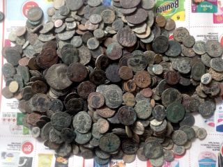 Uncleaned And Unsorted Desert Roman Coins From Israel,  Per Coin Bidding