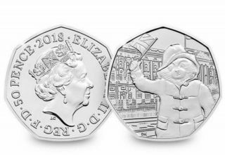 2018 Paddington Bear At Palace 50p Coin Fifty Pence.