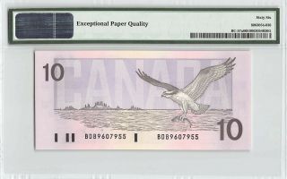 Canada 1989 BC - 57a PMG Gem UNC 66 EPQ 10 Dollars (Thiessen - Crow) 2