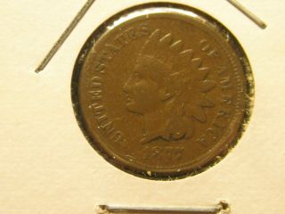 1877 INDIAN HEAD CENT VG - Attractive key date 2