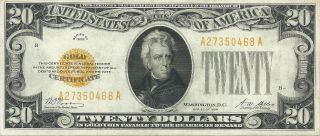 1928 $20 Gold Certificate Bright & Crisp Note With Fantastic Eye - Appeal