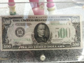 1934 500 Dollar Bill Federal Reserve Note York