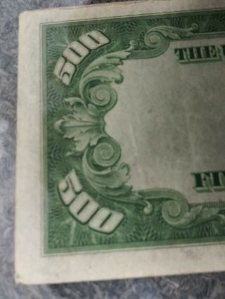 1934 500 Dollar Bill Federal Reserve Note York 5