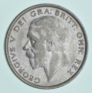 Silver - World Coin - 1934 Great Britain 1/2 Crown World Silver Coin 13.  9g 898