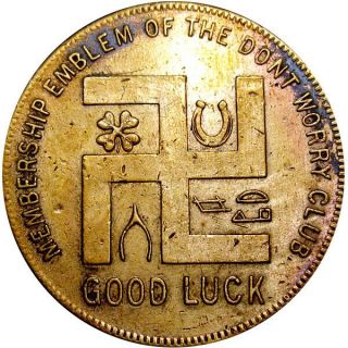 Teague Texas Good Luck Swastika Token First National Bank