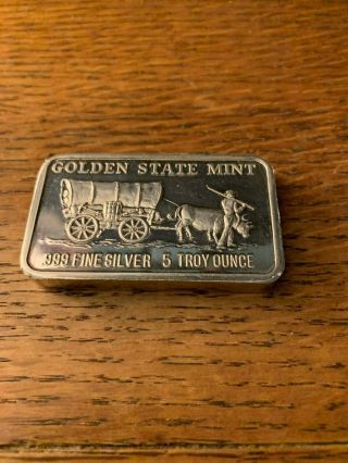 5 Oz Silver Bar Golden State