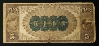 Series 1882 $5.  00 National Currency,  First National Bank of Antigo,  Wisconsin 4
