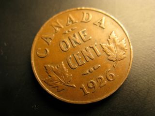 Canada 1926 Keydate Grade Small Cent Penny.