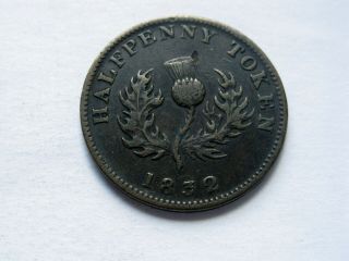 1832 Nova Scotia Half Penny Token - Ns - 1d3