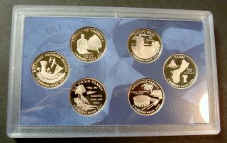 2009 - S Six Coin Territory Proof Quarter Set In Holder No Box Or A - 7