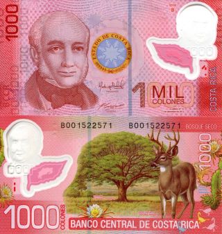 Costa Rica 1000 Colones Banknote World Paper Money Unc Currency Pick P274 - 2017