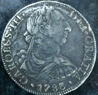 8 Reales Silver Coin From Spanish Ship Wreck El Cazador 1783