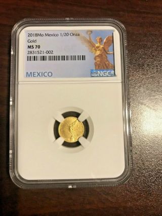 2018 Gold Libertad Mexico 1/20 Onza Oz Ngc Ms70 Ms 70
