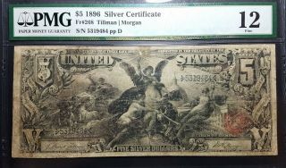 Fr 268 1896 $5 Silver Certificate Educational Fine 12