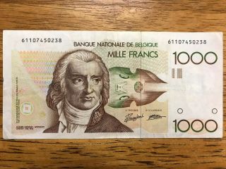 Belgium,  1000 Francs,  Pick144,  Nd (1980),  Xf