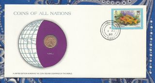 Coins Of All Nations Tuvalu 1 Cent 1976 Unc